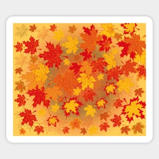 Autumn Red Maple Leaves Nature Beauty Sticker